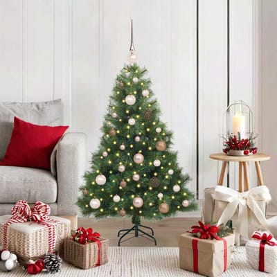 vidaXL Kunstkerstboom met 150 LED met standaard Groen 120 cm PE en PVC