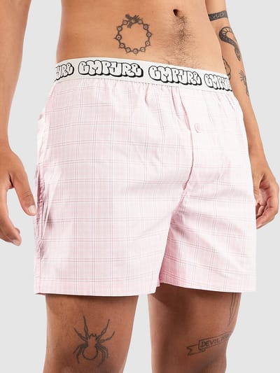 Empyre Pink Plaid Loose Boxershorts roze