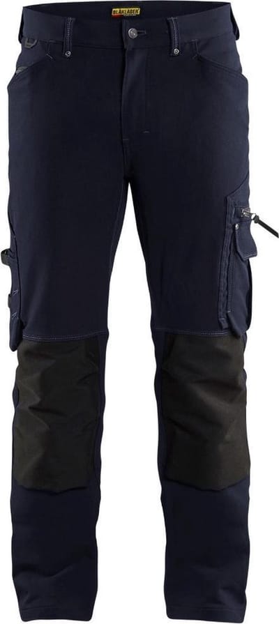 Blaklader Werkbroek 4-weg stretch X1900 zonder spijkerzakken 1989-1644 - Donker marineblauw/Zwart - C146