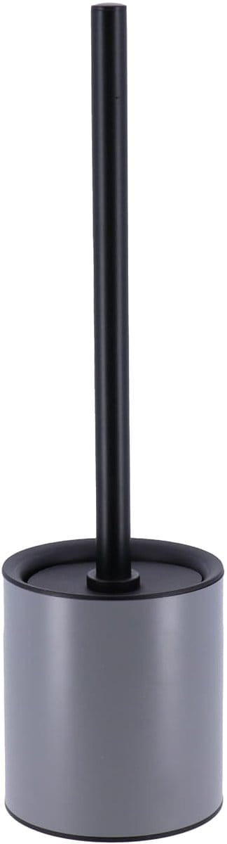 Tendance Toilet/badkamer toiletborstel met houder - Urban Stone - grijs - 10 x 37 cm