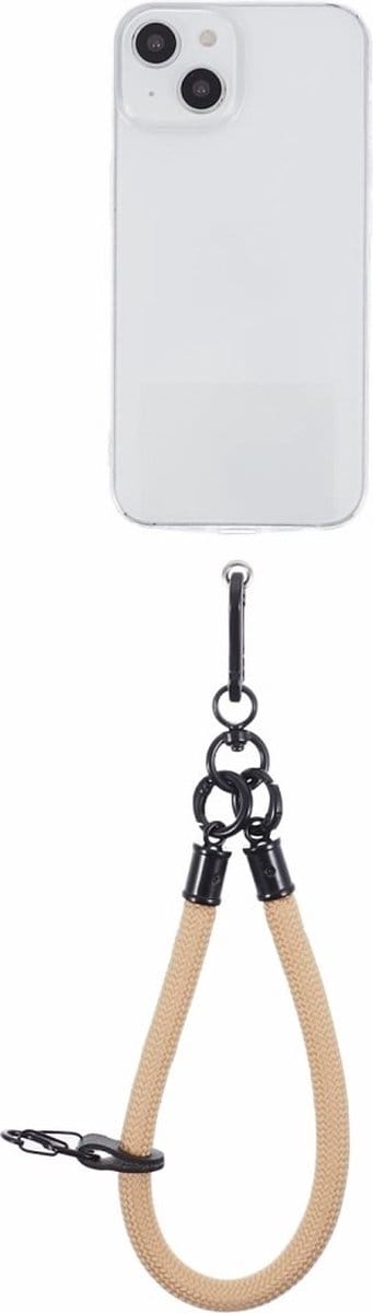 Coverup Polskoord met Sleutelhanger - Gevlochten Nylon 8mm - Beige