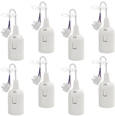 Set van 6 E27 Fittingen met Kabel voor DIY Binnenverlichting - Geschikt voor LED en Spaarlampen, Max 250V 4A