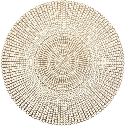 Zeller Placemats - rond - goudkleurig - met geponste gaatjes - Dia 41 cm