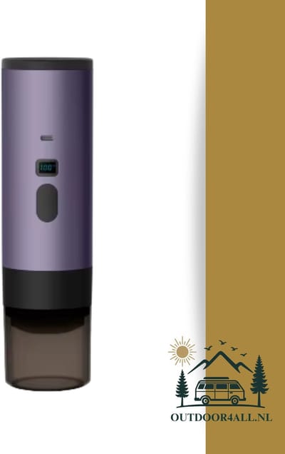 Draagbare Koffiemachine /Coffee maker voor camping, op reis of onderweg - Oplaadbaar - Paars