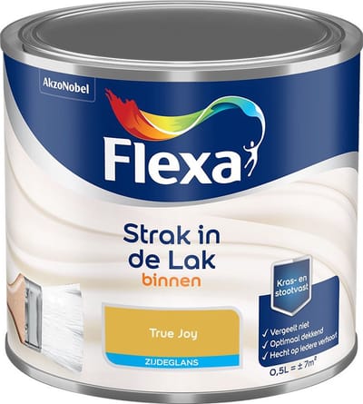 Flexa - Strak In De Lak Binnenlak Zijdeglans - True Joy - Mengverf - 500 Ml