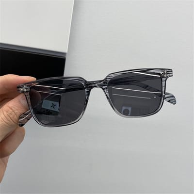 Lunettes de soleil carrées tendance, protection UV, style vintage, pour homme et femme, style rétro, pour conducteur, UV400 Black Lines