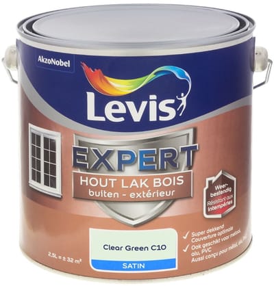 Levis - Expert Hout Lak Buiten Satin Mix - Clear Green C10 - Mengverf - 2,5 L