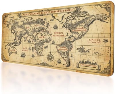 Grote antislip muismat voor gaming en kantoor, waterdicht met gestikte rand, 80 x 40 cm