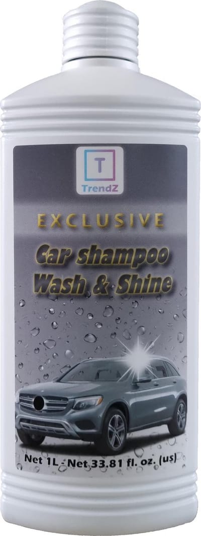 TrendZ Exclusive Wash & Shine Autoshampoo 1L - Auto Wassen - Propere Wagen - Foam - Diepe Glans