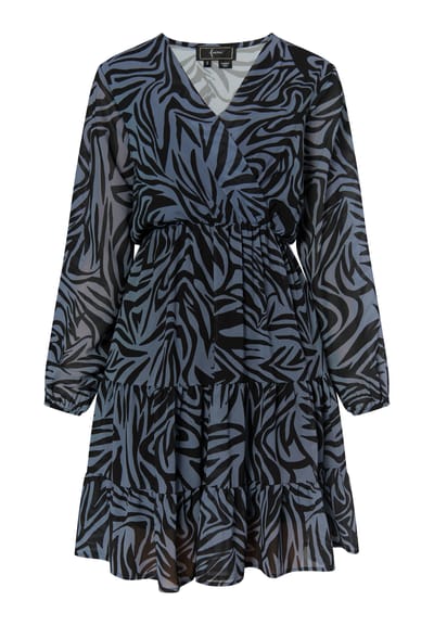 Faina Jurkje met zebraprint Dames grijs/zwart