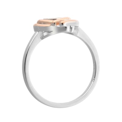 Orphelia ZR-7368/50/RG - Ring Bicolor Heart - Zilver 925 - Zirkonia - Maat 50