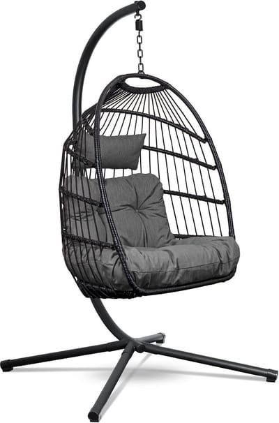 Egg Hangstoel - Hangstoel met Standaard - Chair voor Binnen en Buiten - Tuincomfort