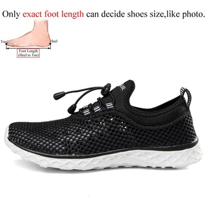 Zomer Veterschoenen Aqua Schoenen Heren Outdoor Waden Stroomopwaarts Waadpakken Water Sneakers Aquaschoenen Licht Ademend Zapatos De Agua Homme 35 zwart