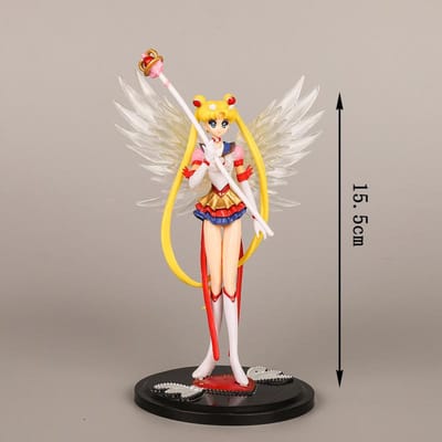 17cm Cartoon schattig meisje Sailor Moon Anime Figuur PVC Actie Anime Figuur Model Kawaii Poppetje Desktop Ornamenten