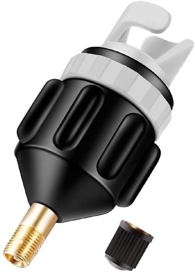 EXCITAT Adapter - Ventieladapter - Inflatoradapter - Geschikt voor surfplanken, paddleboards, kano's, kajaks, opblaasbare boten - Zwart