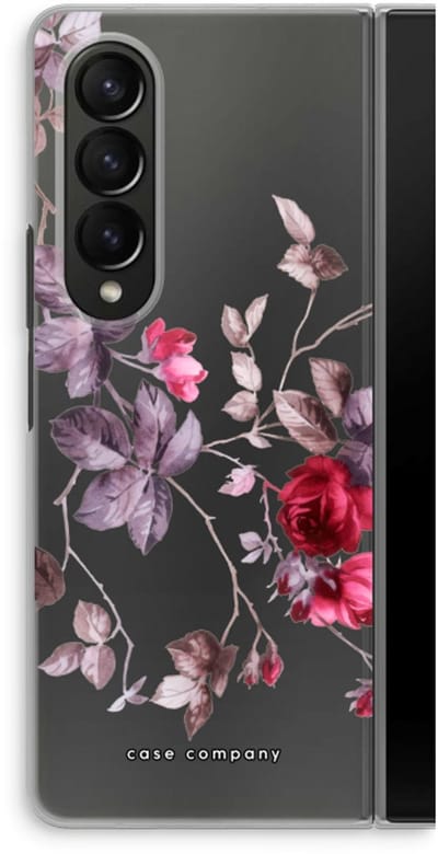 Case Company® - Hoesje geschikt voor Samsung Galaxy Z Fold4 hoesje - Mooie bloemen - Soft Cover Telefoonhoesje - Bescherming aan alle Kanten en Schermrand