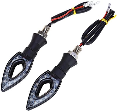 2 stuks Motor Knipperlichten LED Richtingaanwijzers - 10 LED - 2 stuks - Zwart - BPK