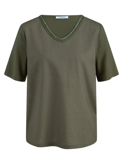 Shirt korte mouwen Van Peter Hahn groen
