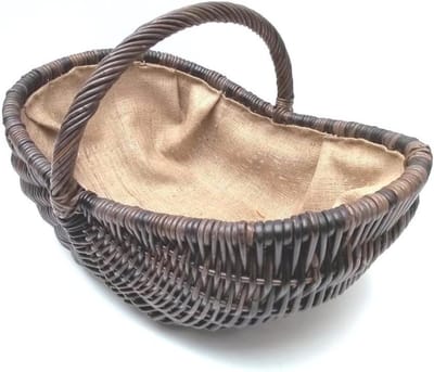 Schoorsteenkorf - Krantenmand - Opbergen - Handwerk - 67 x 47 x 47 cm - Donkerbruin