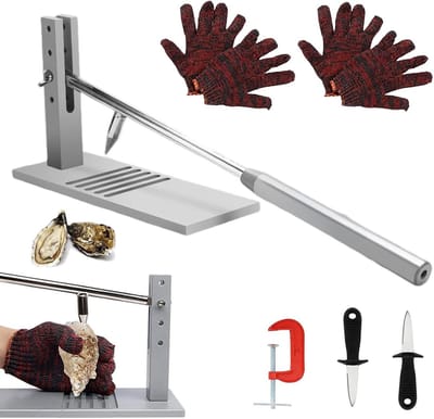 Oesterschucker Gereedschap - Oesteropener Set - Schelpdieren Openen - Roestvrij Staal - 31.1 cm - Zilver