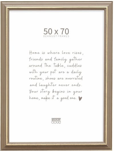 Deknudt Frames fotolijst S221F3 - bruin met naturel accent - 50x70 cm
