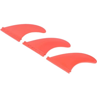 3 Pièces Ailerons de Surf Ailerons Thruster en PVC Accessoires pour Planche de Surf pour Longboard Stand Up Paddle Rouge rouge