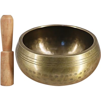Tibetaanse Boeddhistische Klankschaal Boeddha Klankschaal Muziekinstrument voor Meditatie met Stok Yoga Huisdecoratie 95mm