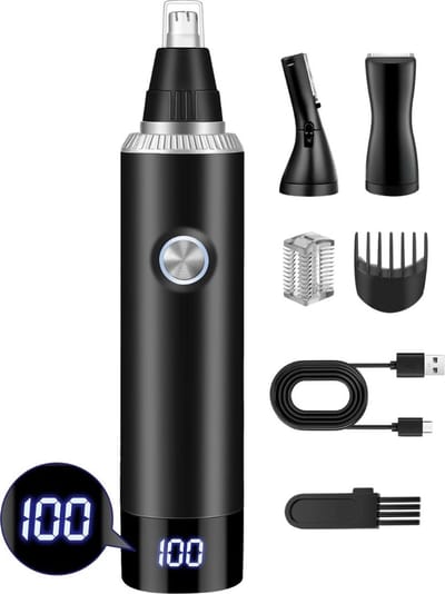 Dailysuppliess Neustrimmer Mannen - Bodygroomer - Scheerapparaat - Oortrimmer - Zwart