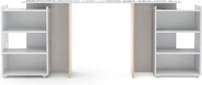 Nada hoofdeinde 160 cm met 4 planken wit hoogglans.