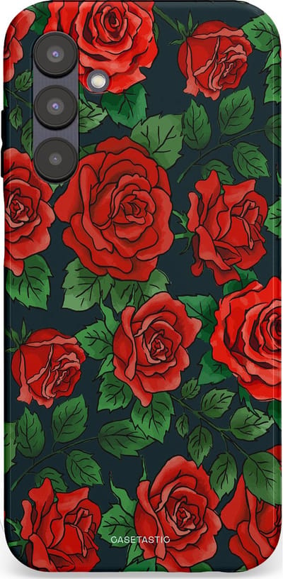 Casetastic Hoesje Geschikt voor Samsung A25 - Stijlvolle Beschermende Duo-layer Case - Rozen rood