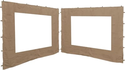 Set van 2 Zijwanden voor Partytent of Paviljoen 3x3m Kleur Zand