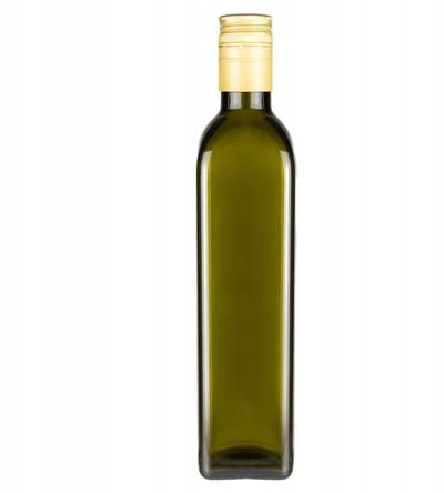 Bimberek Marasca - Glazen Fles - 500 ml - Olijfgroen - Vierkante Vorm