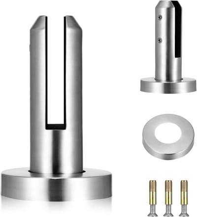 Glazen Klemhouder - Balustrade Bevestiging - Veilige Afscheiding - Roestvrij Staal 304 - 8-12 mm Glas - Zilver