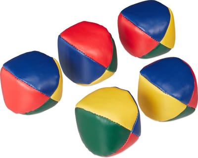 Jongleerballen - set van 5 - Ø 6,5 cm