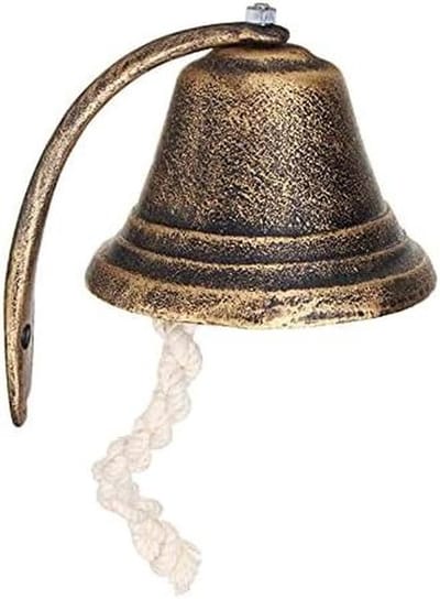 Decoratieve Bel - Tuindecoratie Wandbel - Voordeur Aankleden - Gietijzeren Constructie - 39 cm Lengte - Brons