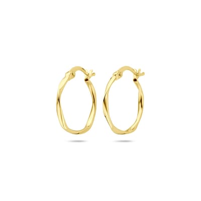 14K geelgouden oorringen 20 mm - 4033505