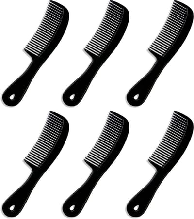 Haarkammen Heren - Baardkam Pocket - Haar Styling - Onbreekbaar Plastic - 6 Stuks - Zwart