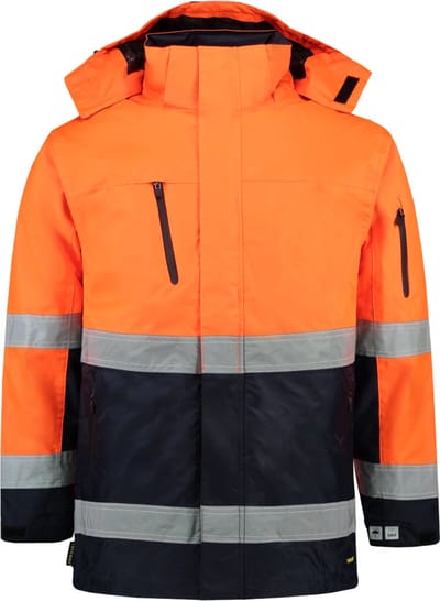 Tricorp 403004 Parka ISO20471 Bicolor - Fluo Oranje/Marineblauw - 6XL