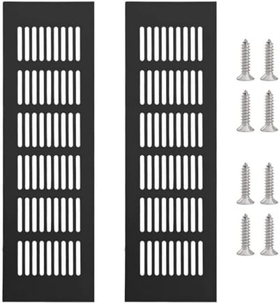 Aluminium Ventilatierooster - 2 Stuks Vierkant Luchtrooster voor Deuren