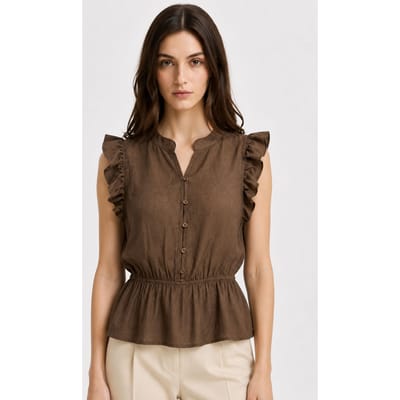 Textured Jacquard Peplum Blouse