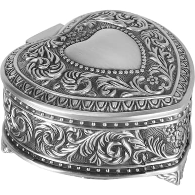 Metalen Hartvormige Sieradendoos Legering Vintage Hart Decoratie Doos Lichtgewicht Hart Decoratie Organizer