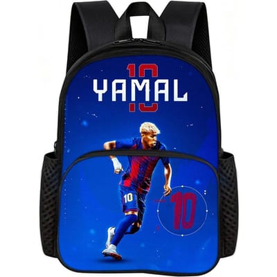 Leer, Reizen Schooltassen L-Lamin Yamal met Voorvak Rugzak Voetbalster Boekentas Beste Cadeau Voetbal Sport Rugzak