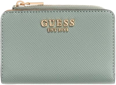 GUESS portemonnee Serenova SLG Zip Around Card Case Light Sage mintgroen