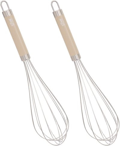 5Five garde Paris - 2x - 30 cm - RVS - aluminium - beige/zilver - keukengerei - klopper - klutser