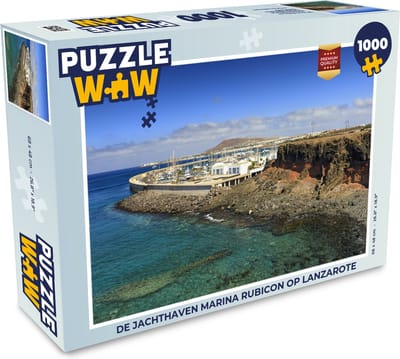 Puzzel De jachthaven Marina Rubicon op Lanzarote - Legpuzzel - Puzzel 1000 stukjes volwassenen