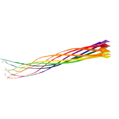 Vliegerstaart HQ Soft Swirl Rainbow 3 m - 8 Colours 126452 Regenboog 43 x 300 cm