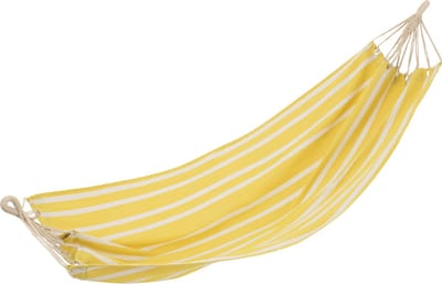 J-Line hangmat Strepen - katoen/polyester - geel/wit