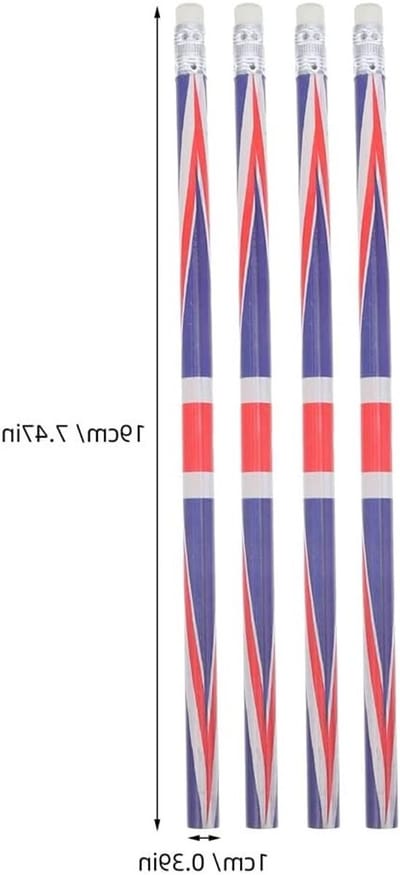 100 Stuks Britse Vlag Patroon Potloden - Multifunctionele Schrijf- en Tekenpotloden voor School en Kantoor