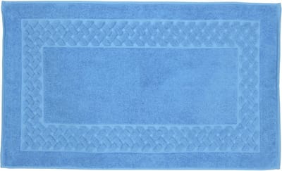 Badmat 50 x 80 cm, hemelsblauw, 100% katoen, absorberend en comfortabel