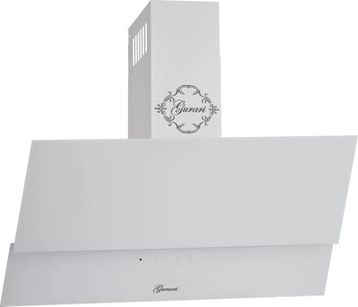 GURARI Waaiermondstuk GCH 268 WH 8 Prime N+Koolfilter, Afzuigkap 80cm in wit / wit glazen front / 1000m³/h